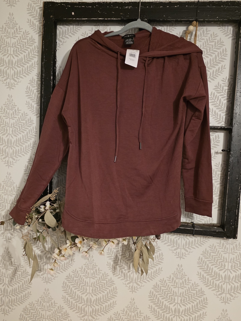 a new day Women's Hooded Pullover Sweater - Maroon